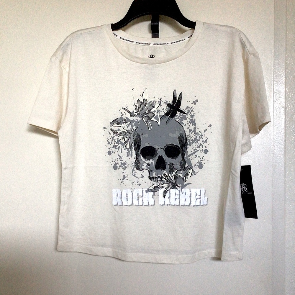 Rock & Republic Skull Graphic Tee